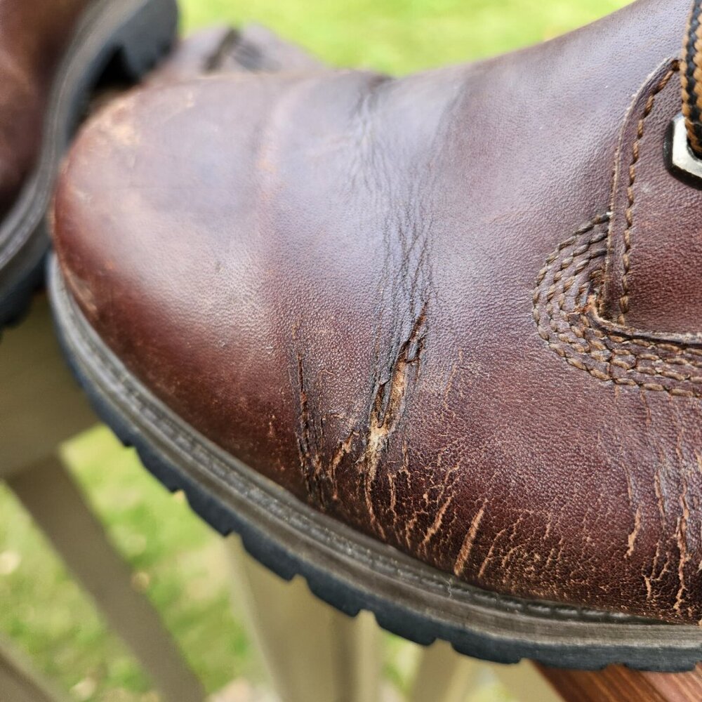 Vintage Timberland Boots Mens 8 W 10003 6211 Brown Leather Czech Republic Wide - Picture 8 of 15
